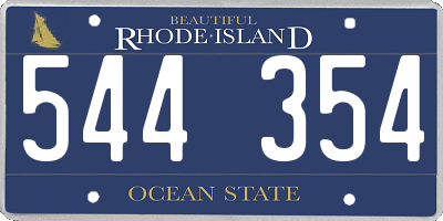 RI license plate 544354