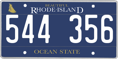 RI license plate 544356
