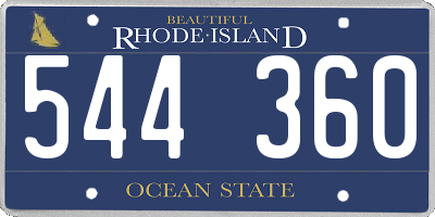 RI license plate 544360