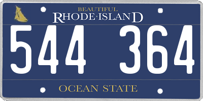 RI license plate 544364