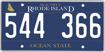 RI license plate 544366
