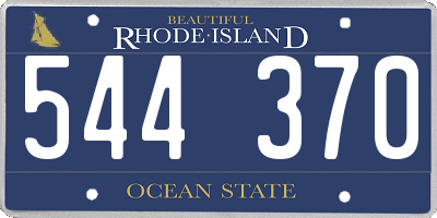 RI license plate 544370