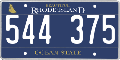 RI license plate 544375