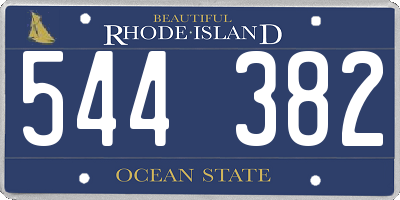 RI license plate 544382