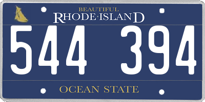 RI license plate 544394