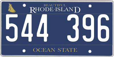 RI license plate 544396