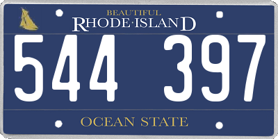 RI license plate 544397