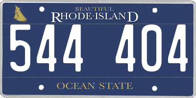 RI license plate 544404