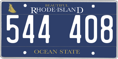 RI license plate 544408