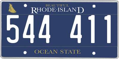 RI license plate 544411