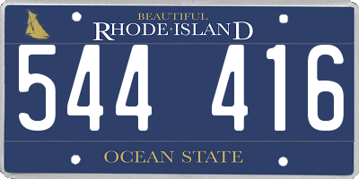 RI license plate 544416