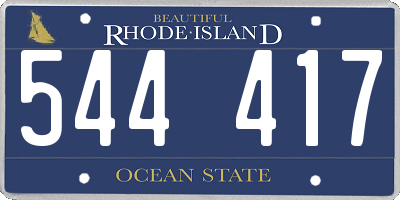 RI license plate 544417
