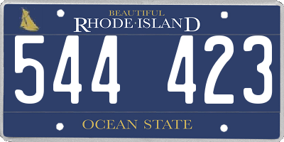 RI license plate 544423