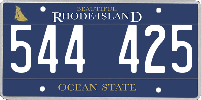 RI license plate 544425