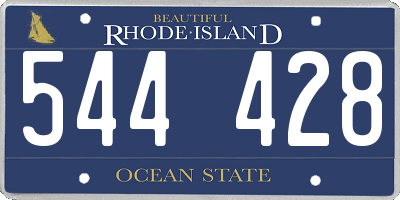 RI license plate 544428