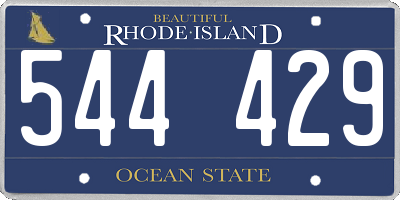 RI license plate 544429