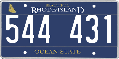 RI license plate 544431