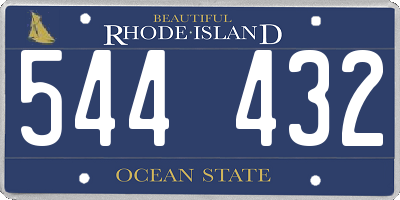 RI license plate 544432
