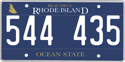RI license plate 544435