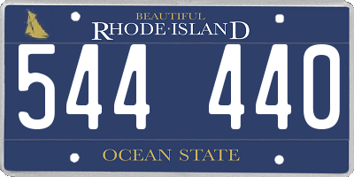 RI license plate 544440