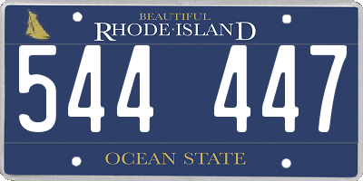 RI license plate 544447