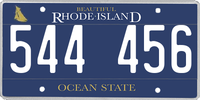 RI license plate 544456