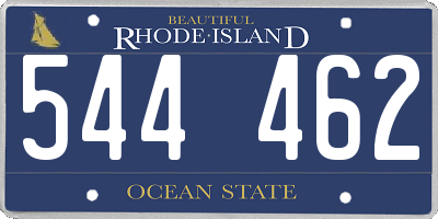RI license plate 544462