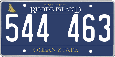 RI license plate 544463
