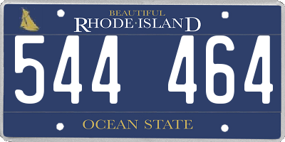 RI license plate 544464