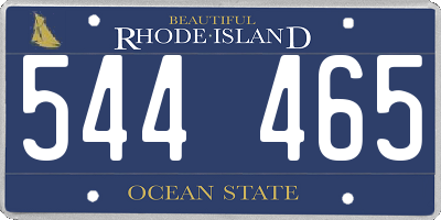 RI license plate 544465