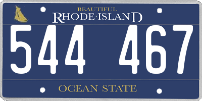 RI license plate 544467