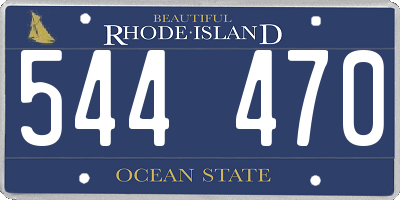 RI license plate 544470
