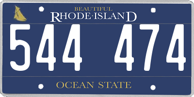 RI license plate 544474