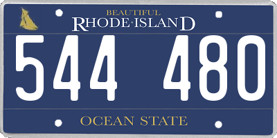RI license plate 544480
