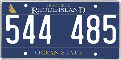 RI license plate 544485