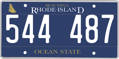 RI license plate 544487