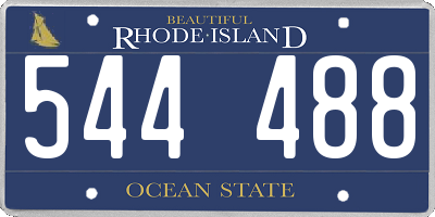 RI license plate 544488