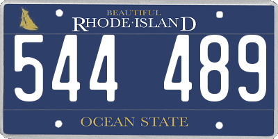 RI license plate 544489