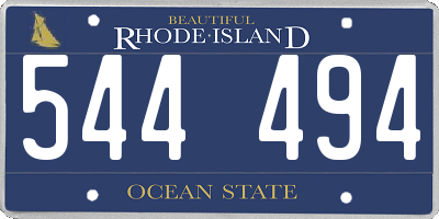 RI license plate 544494