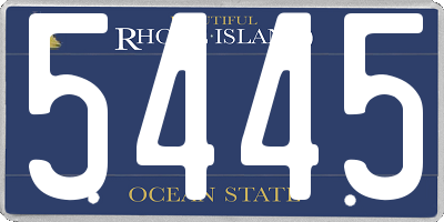 RI license plate 5445