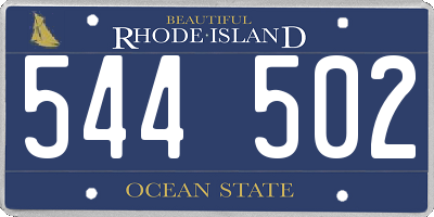 RI license plate 544502