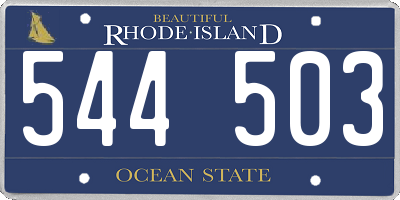 RI license plate 544503