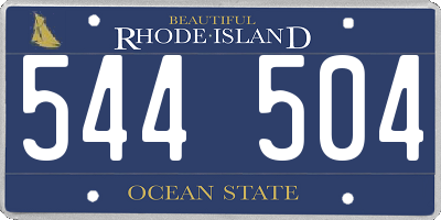 RI license plate 544504