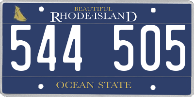 RI license plate 544505