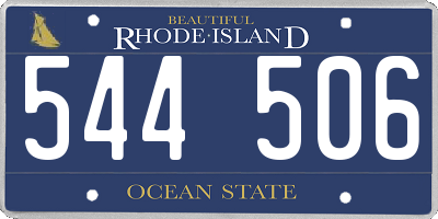 RI license plate 544506