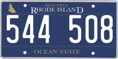 RI license plate 544508
