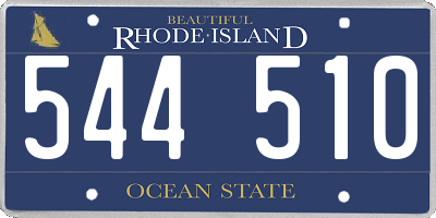 RI license plate 544510