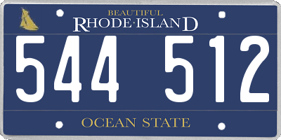 RI license plate 544512
