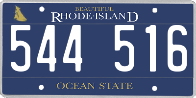 RI license plate 544516