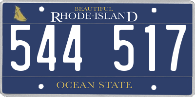 RI license plate 544517